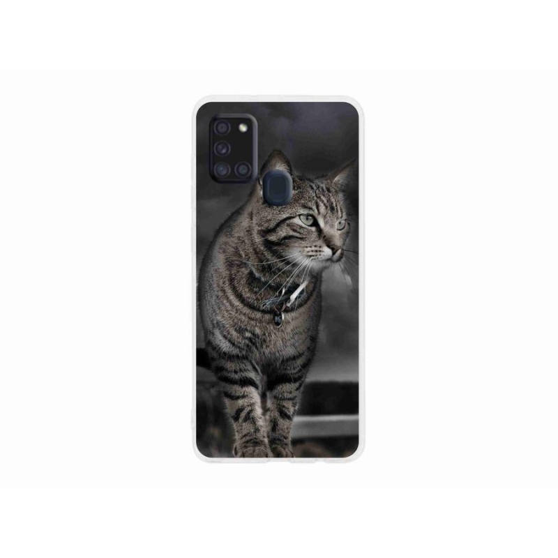 Zselés borítás mmCase Samsung Galaxy A21s készülékhez - macska