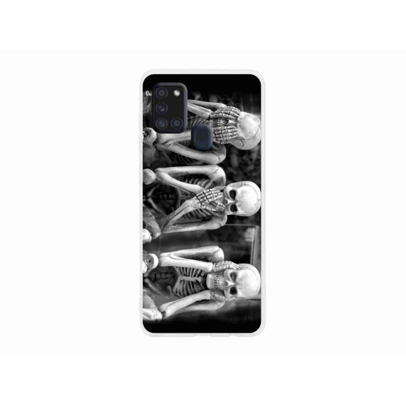 Gél borító mmCase Samsung Galaxy A21s készülékhez - csontvázak