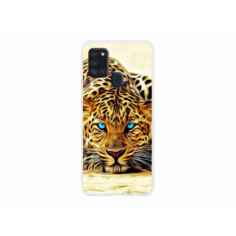 Gél borítás mmCase Samsung Galaxy A21s készülékhez - rajzfilm tigris