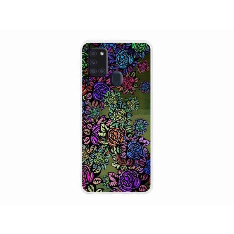 Gél borító mmCase Samsung Galaxy A21s - virágok 6