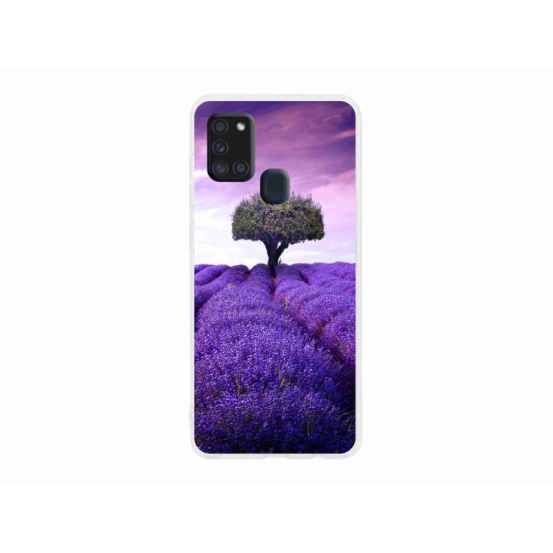 Gél védőhuzat mmCase Samsung Galaxy A21s készülékhez - levendula rét