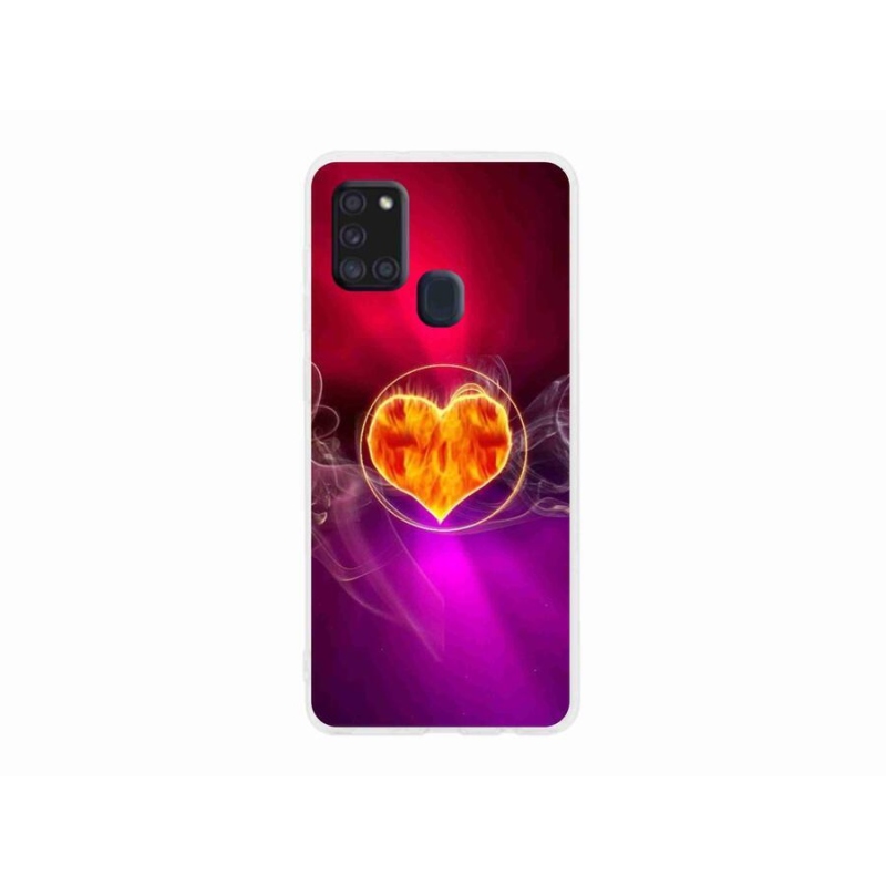 Gél borítás mmCase Samsung Galaxy A21s készülékhez - tűzszív