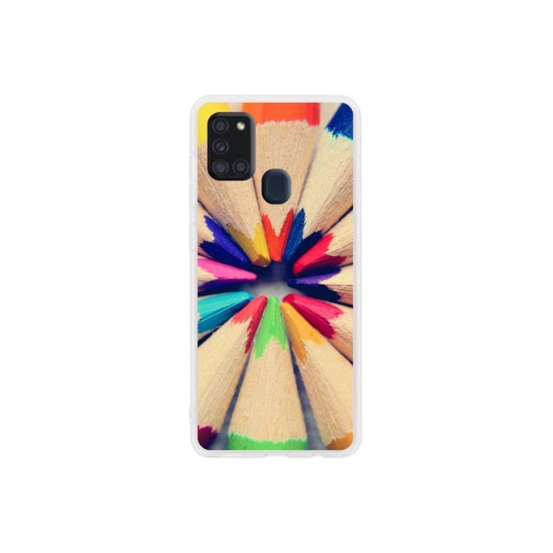 Gél védőhuzat mmCase Samsung Galaxy A21s készülékhez - zsírkréták