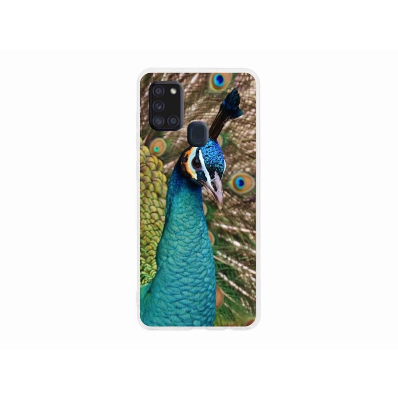 Gél védőhuzat mmCase Samsung Galaxy A21s készülékhez - páva