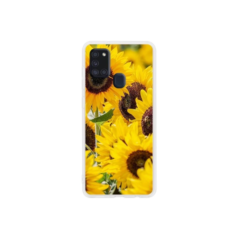 Zselés borítás mmCase Samsung Galaxy A21s készülékhez - Napraforgó