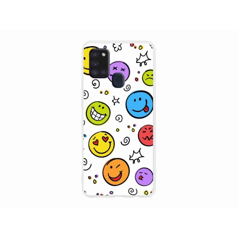 Gél borító mmCase Samsung Galaxy A21s készülékhez - smiley-k