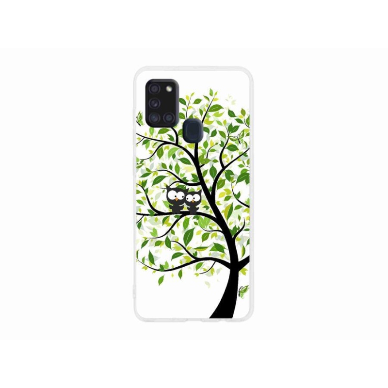 Zselés borítás mmCase Samsung Galaxy A21s készülékhez - baglyok a fán