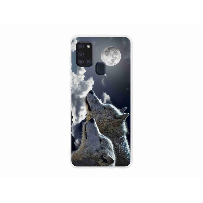 Zselés borítás mmCase Samsung Galaxy A21s készülékhez - farkasok
