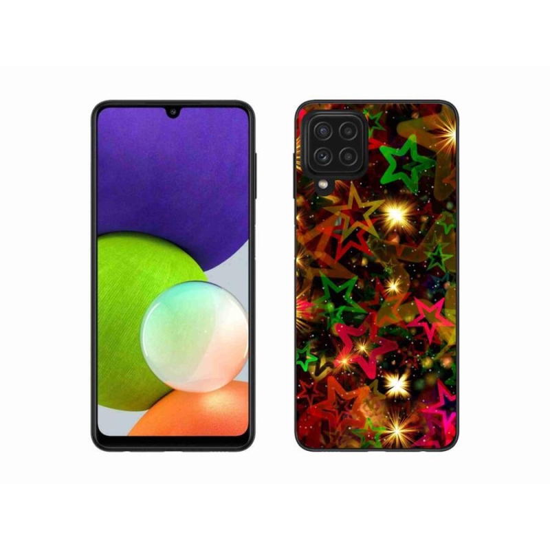 Zselés borítás mmCase Samsung Galaxy A22 4G - színes csillagok