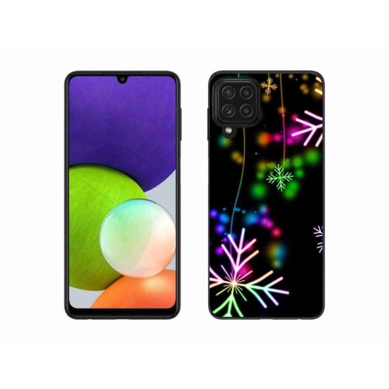 Gél borítás mmCase a mobiltelefon Samsung Galaxy A22 4G - színes pelyhek