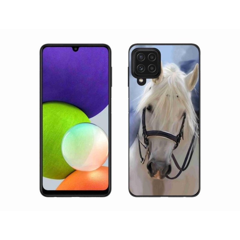 Gél borítás mmCase Samsung Galaxy A22 4G - fehér ló