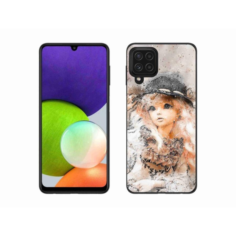 Gél borítás mmCase Samsung Galaxy A22 4G - kalapos lányhoz