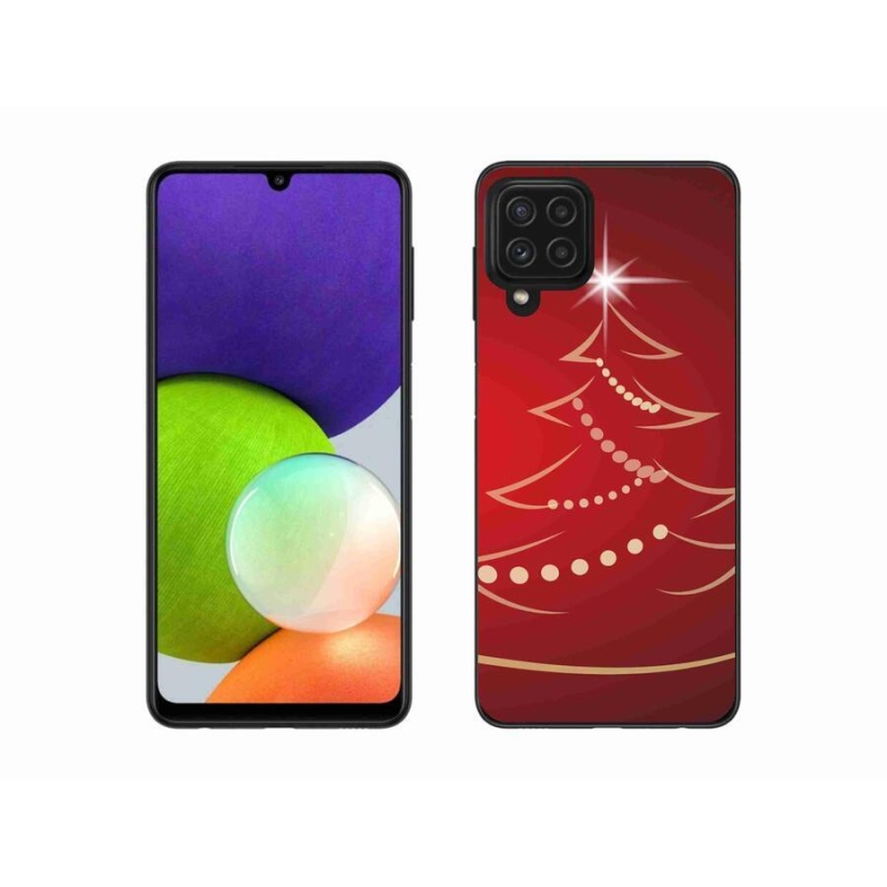 Gél borítás mmCase Samsung Galaxy A22 4G - karácsonyfa karikatúra