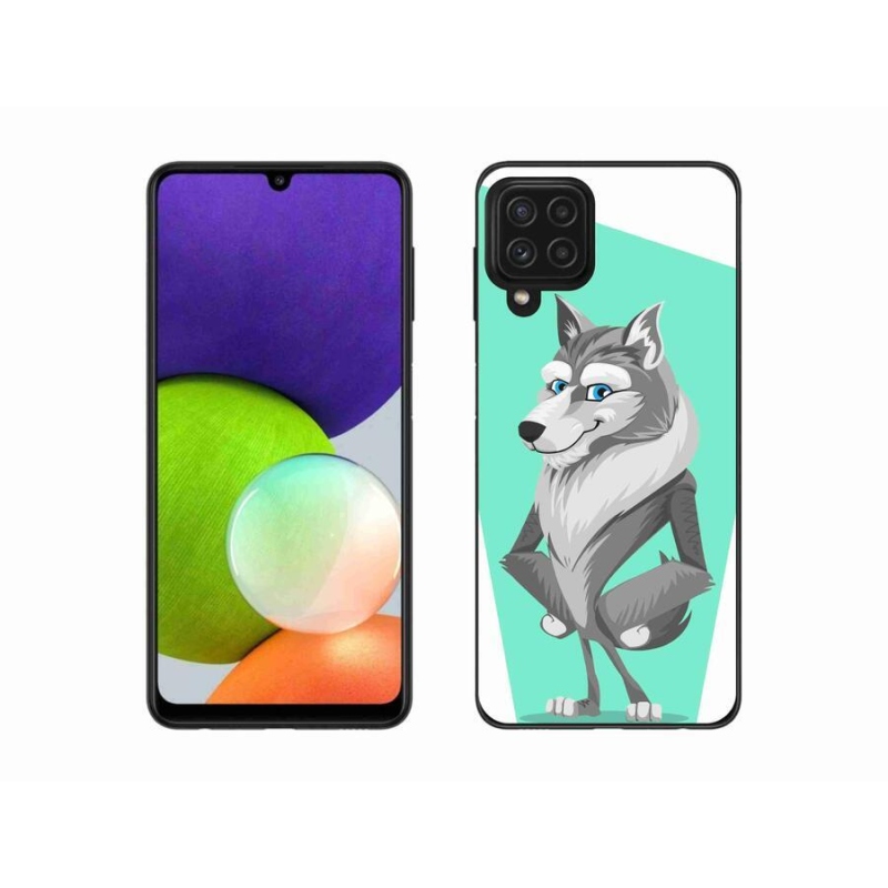 Zselés borítás mmCase Samsung Galaxy A22 4G - rajzfilm farkashoz