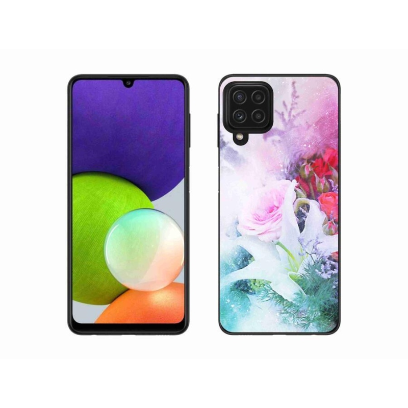Gél borítás mmCase Samsung Galaxy A22 4G - virágok 4