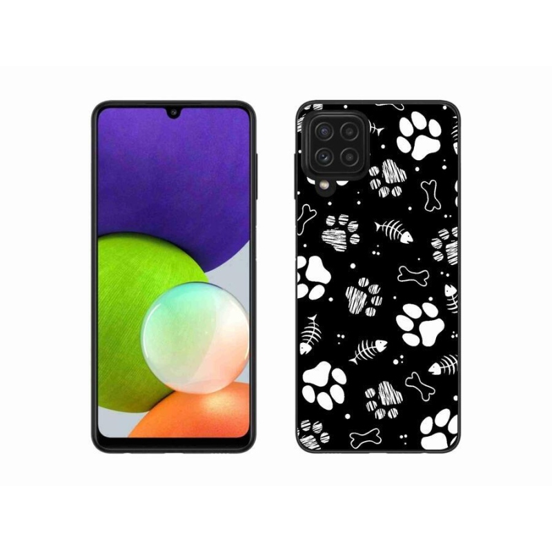 Gél borítás mmCase Samsung Galaxy A22 4G - kutyamancsok