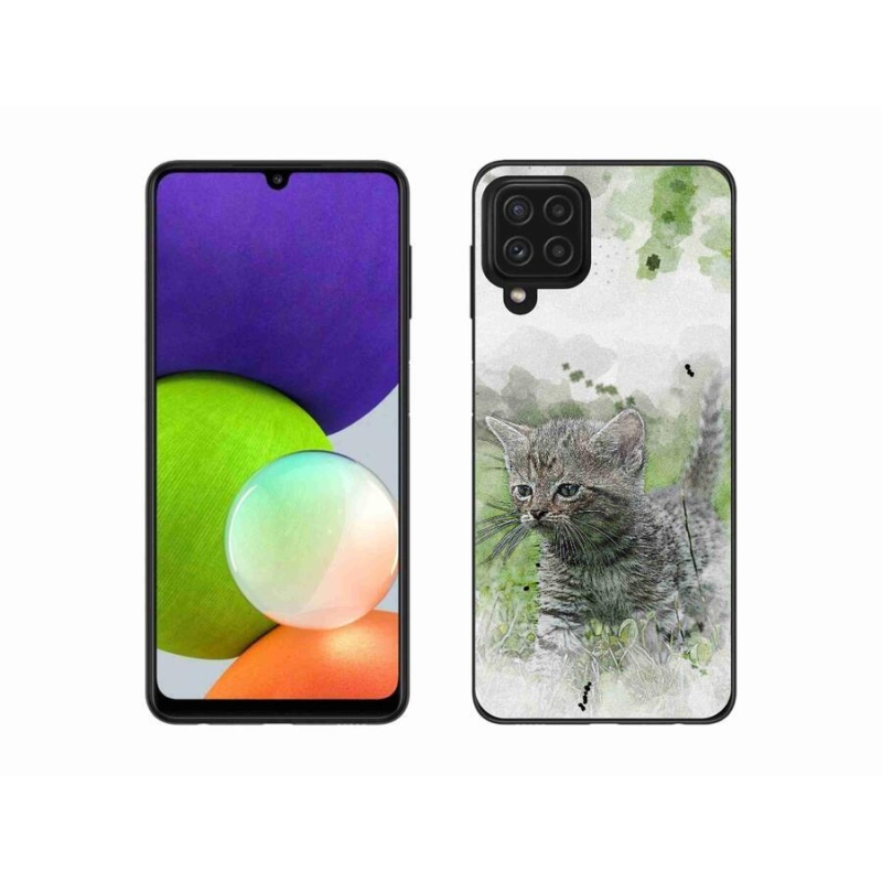Gél borítás mmCase Samsung Galaxy A22 4G - aranyos cica 1
