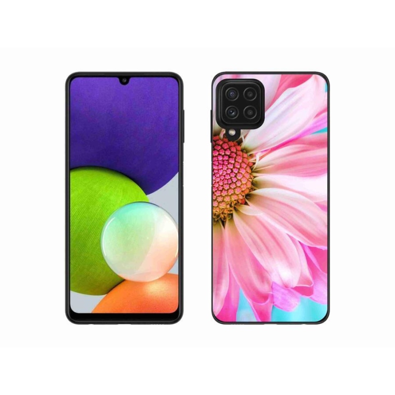 Gél védőhuzat mmCase Samsung Galaxy A22 4G - rózsaszín virág