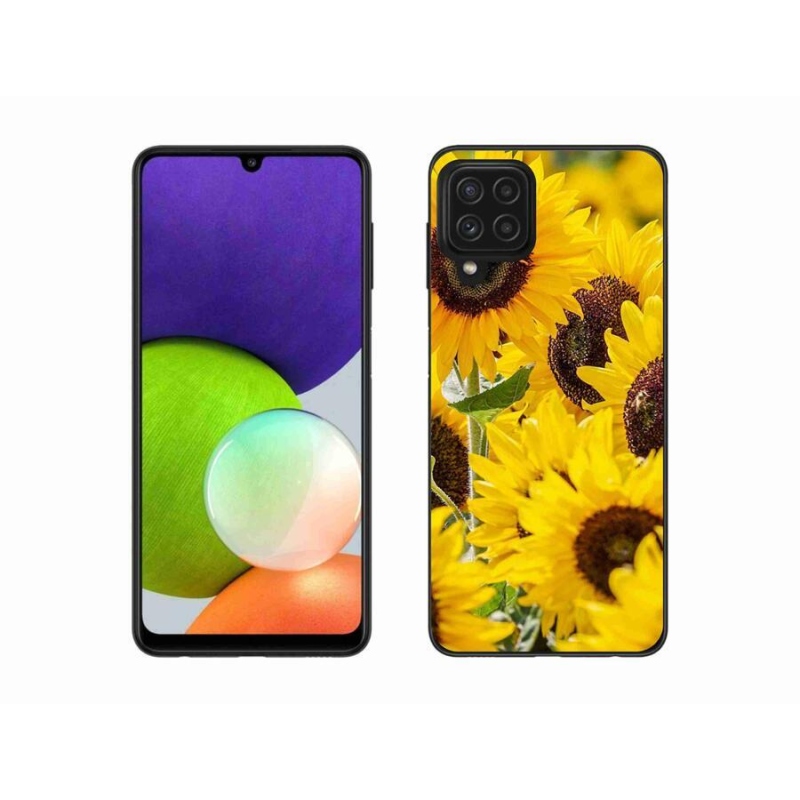 Zselés borítás mmCase Samsung Galaxy A22 4G - Napraforgóhoz