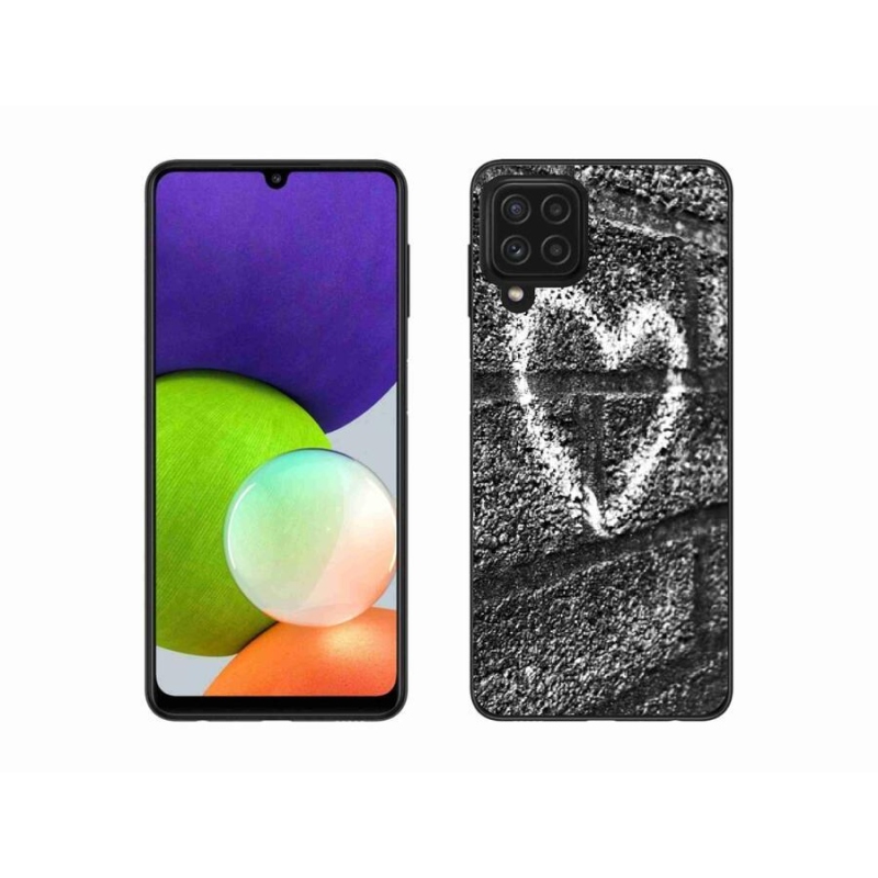 Gél borítás mmCase Samsung Galaxy A22 4G - szív a falon