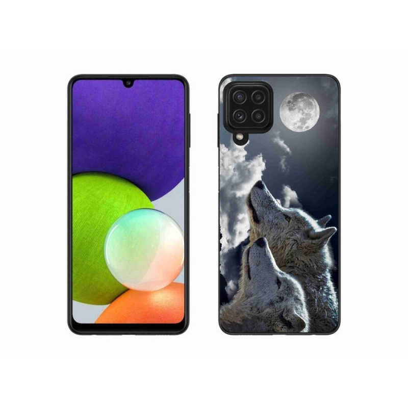 Gél borítás mmCase Samsung Galaxy A22 4G - farkasok számára