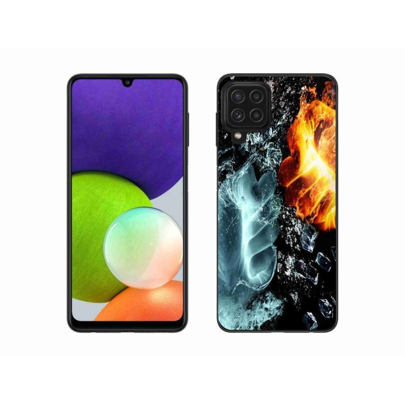 Zselés borítás mmCase Samsung Galaxy A22 4G - víz és tűz