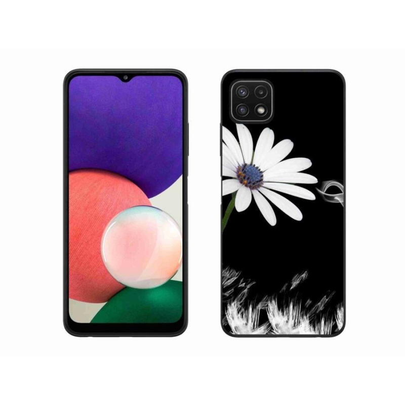 Gél védőhuzat mmCase Samsung Galaxy A22 5G - fehér virág