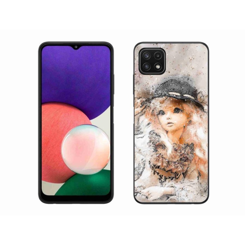 Gél borítás mmCase Samsung Galaxy A22 5G - kalapos lányhoz