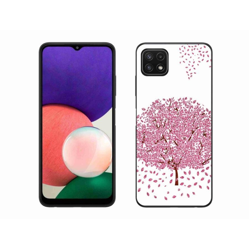 Zselés borítás mmCase Samsung Galaxy A22 5G - rajzfilmfa levelekkel