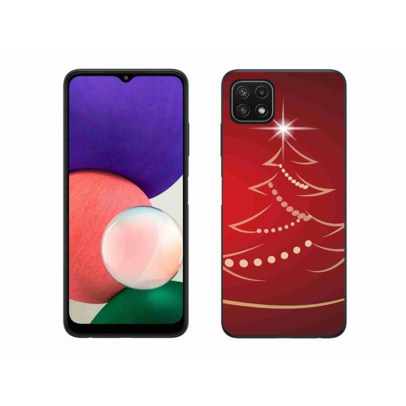 Gél borító mmCase Samsung Galaxy A22 5G - karácsonyfa karikatúra