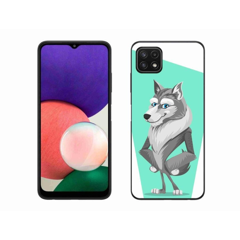 Zselés borítás mmCase Samsung Galaxy A22 5G - rajzfilm farkashoz