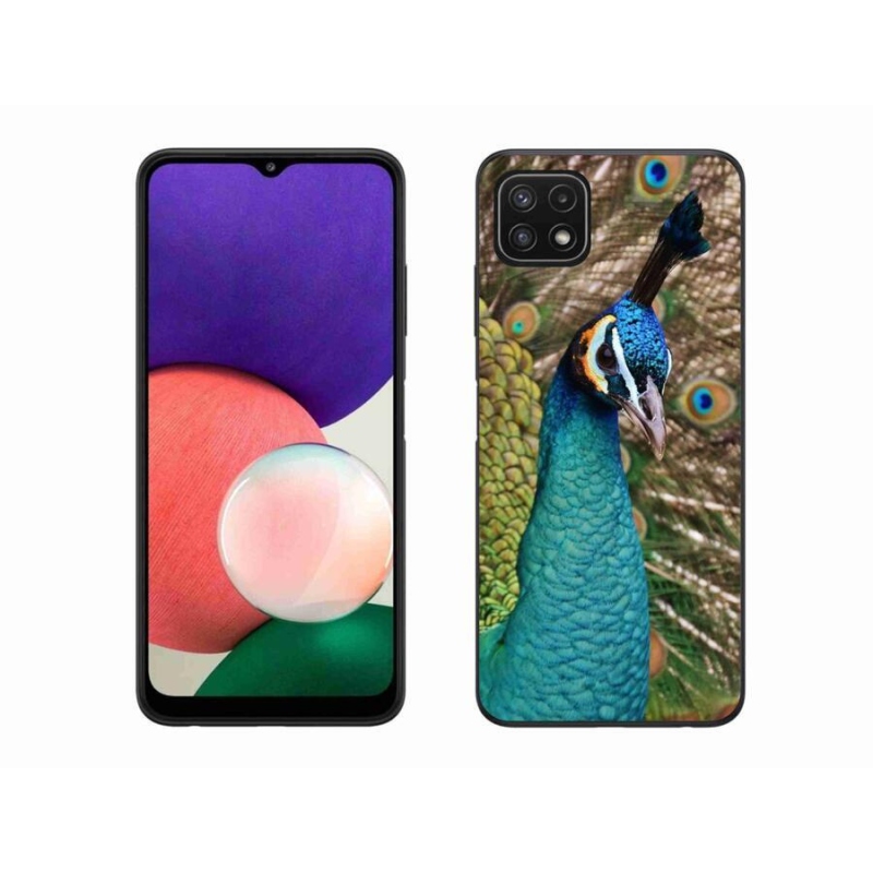 Zselés borítás mmCase Samsung Galaxy A22 5G - páva