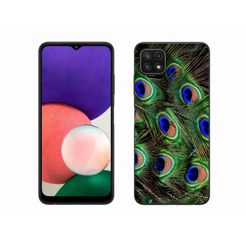 Zselés borítás mmCase Samsung Galaxy A22 5G - pávatoll