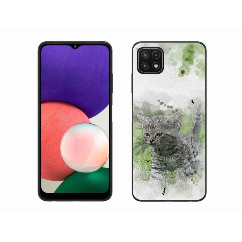 Gél borítás mmCase Samsung Galaxy A22 5G - aranyos cica 1
