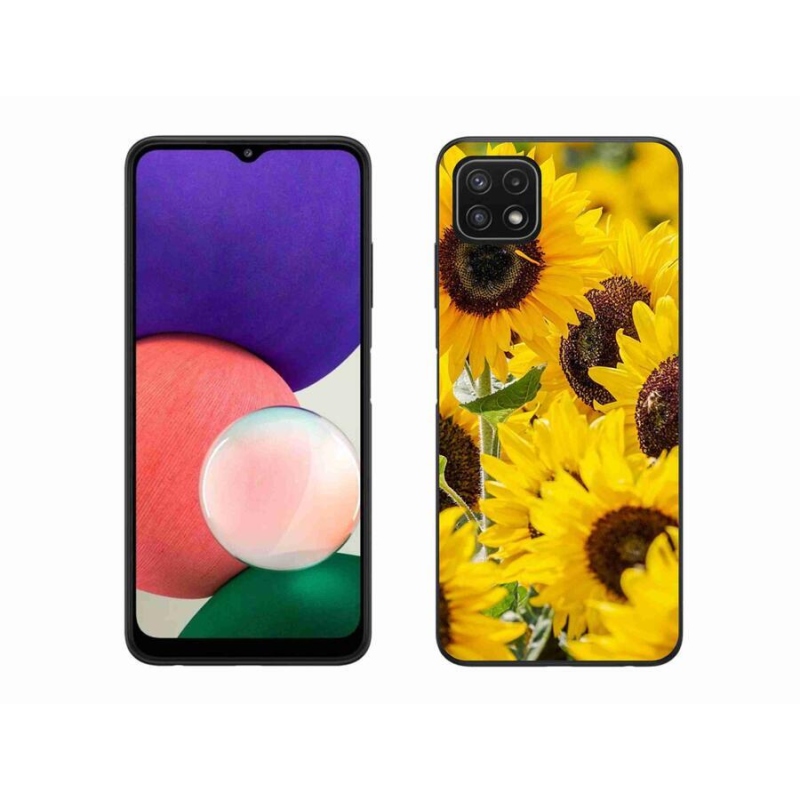 Zselés borítás mmCase Samsung Galaxy A22 5G - Napraforgó