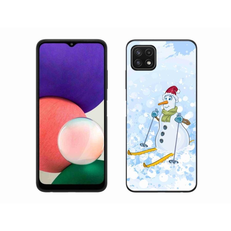 Zselés borítás mmCase Samsung Galaxy A22 5G - hóemberhez