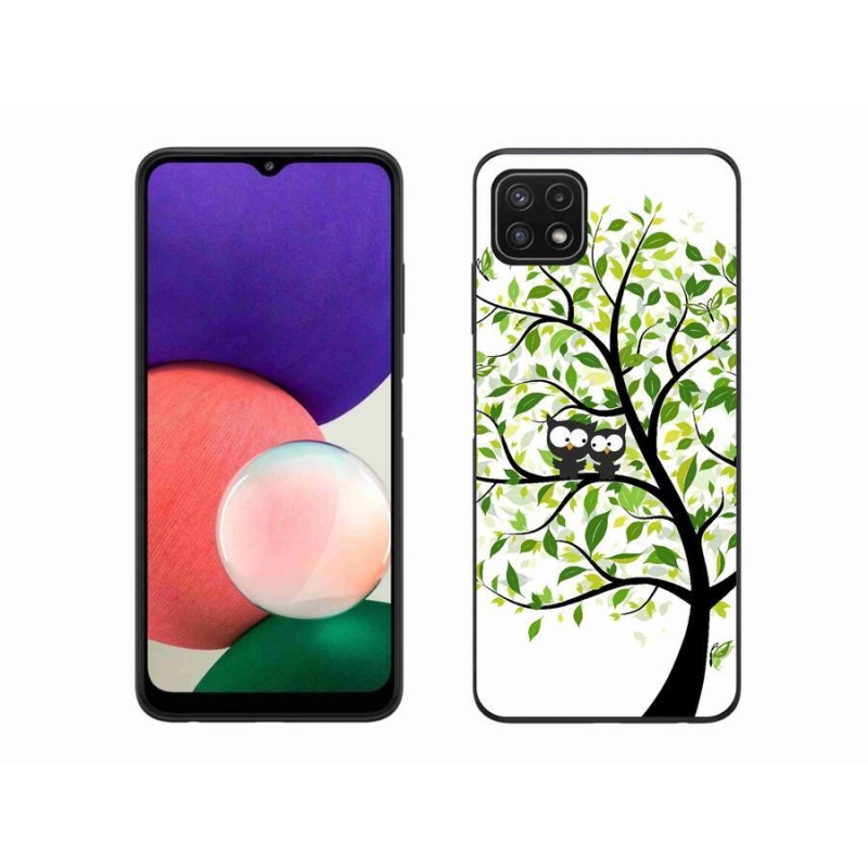 Zselés borítás mmCase Samsung Galaxy A22 5G - baglyok a fán