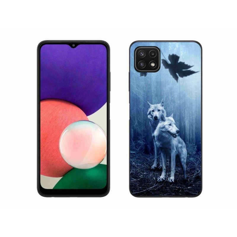 Zselés borítás mmCase Samsung Galaxy A22 5G - farkasok az erdőben