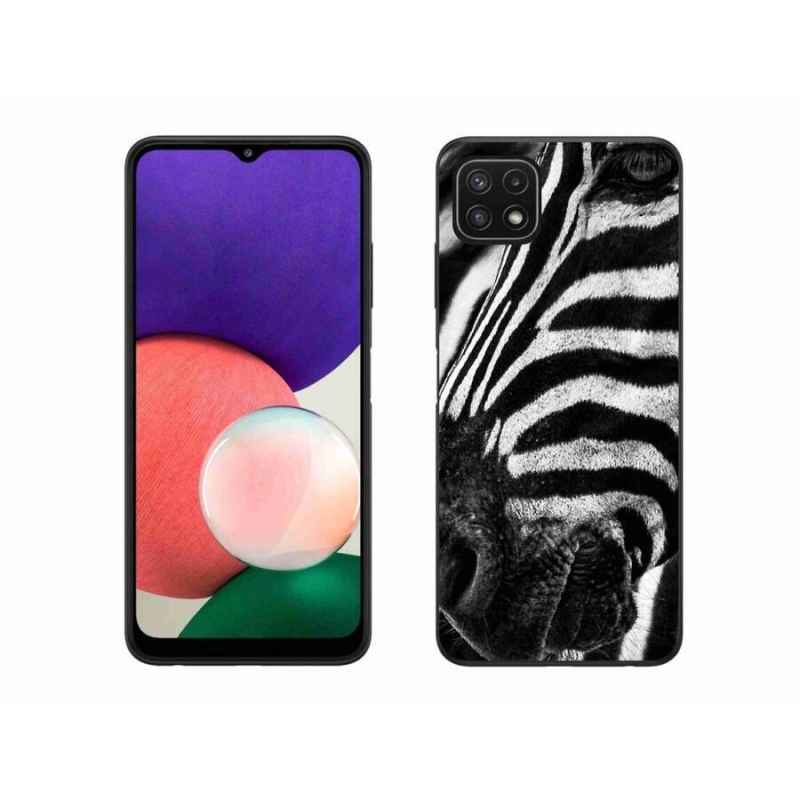 Zselés borítás mmCase Samsung Galaxy A22 5G készülékhez - zebra