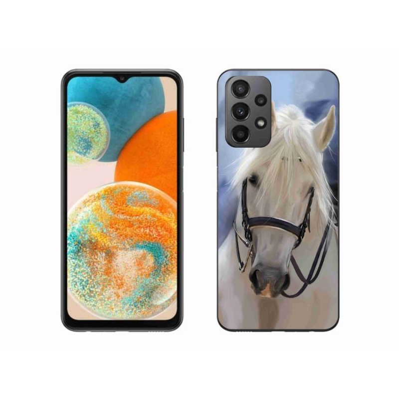Gél borítás mmCase Samsung Galaxy A23 4G/5G - fehér ló - Samsung Galaxy A23 4G/5G - fehér ló