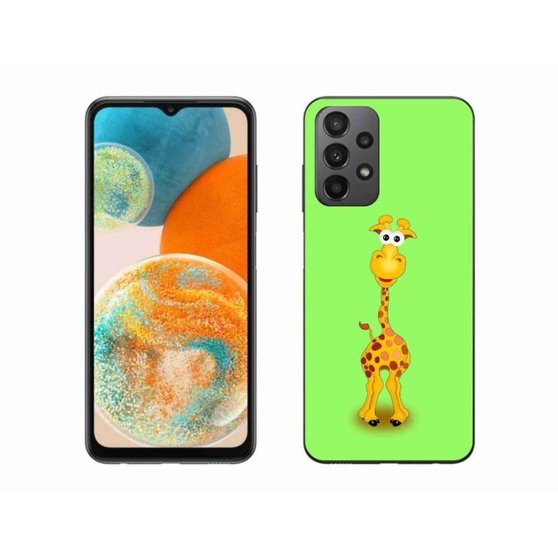 Zselés borítás mmCase Samsung Galaxy A23 4G/5G - rajzfilm zsiráfhoz