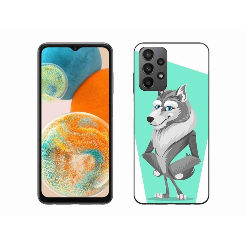 Gél borítás mmCase Samsung Galaxy A23 4G/5G - rajzfilm farkashoz