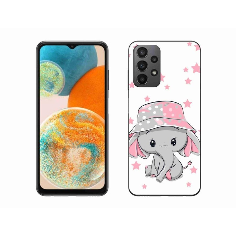 Gél védőhuzat mmCase Samsung Galaxy A23 4G/5G készülékhez - rózsaszín elefánt