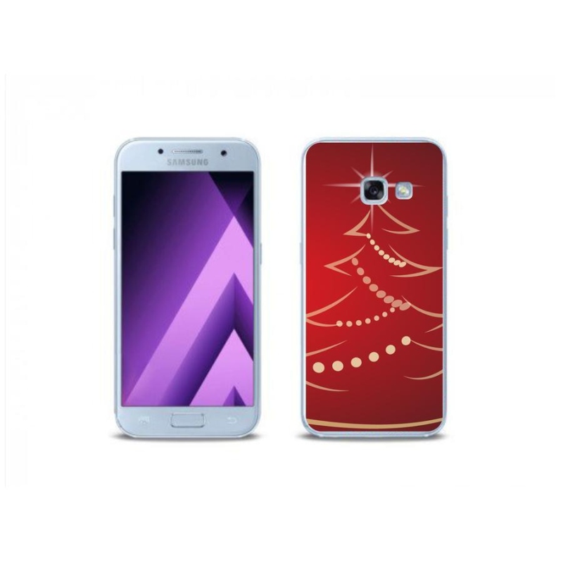 Gél borítás mmCase Samsung Galaxy A3 (2017) - karácsonyfa karikatúrával