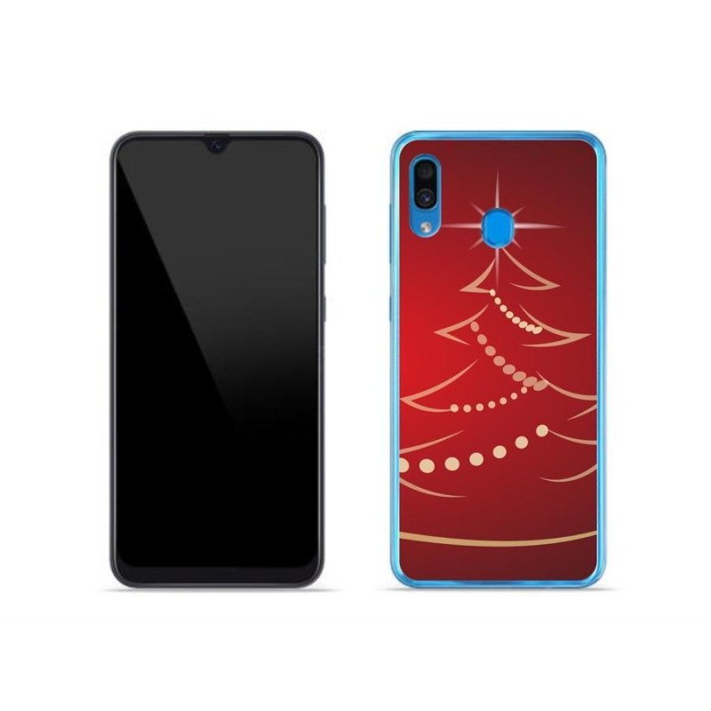 Gél borítás mmCase Samsung Galaxy A30 készülékhez - karácsonyfa karikatúra
