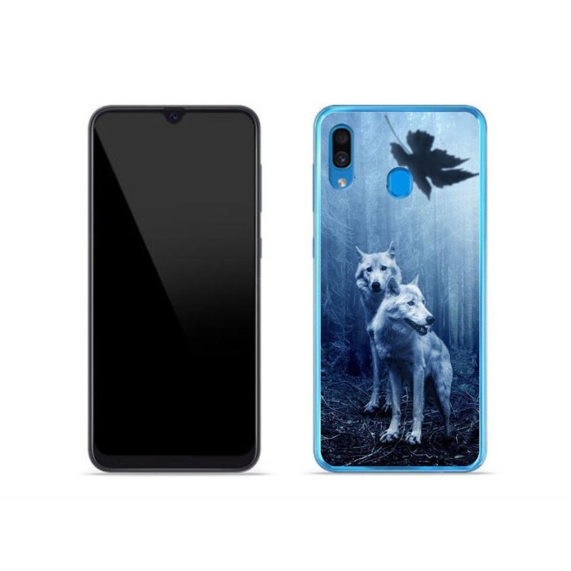 Gél borítás mmCase mobil Samsung Galaxy A30 - farkasok az erdőben