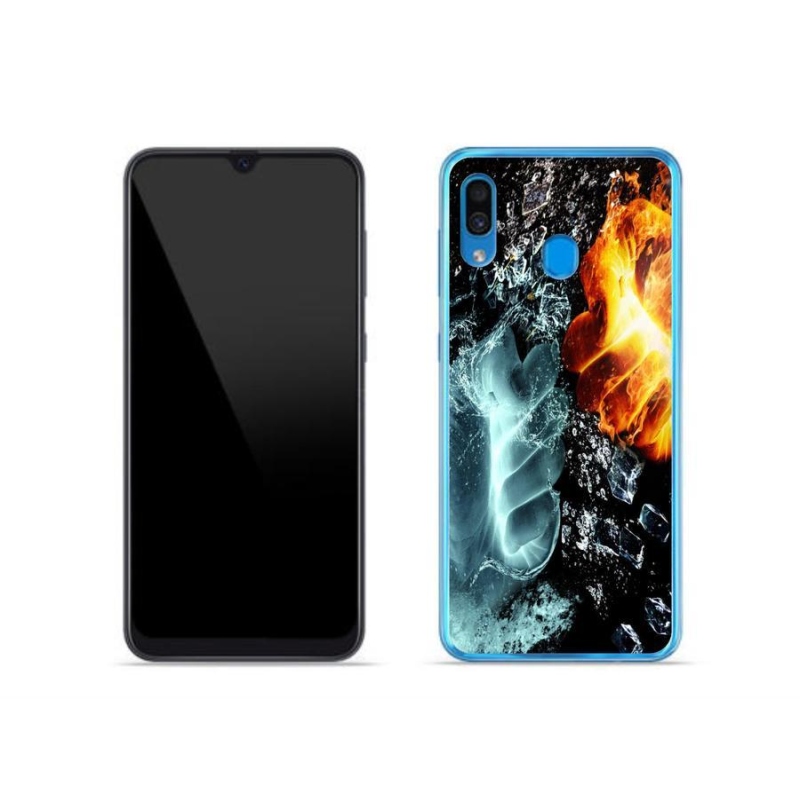 Zselés borítás mmCase Samsung Galaxy A30 - víz és tűz