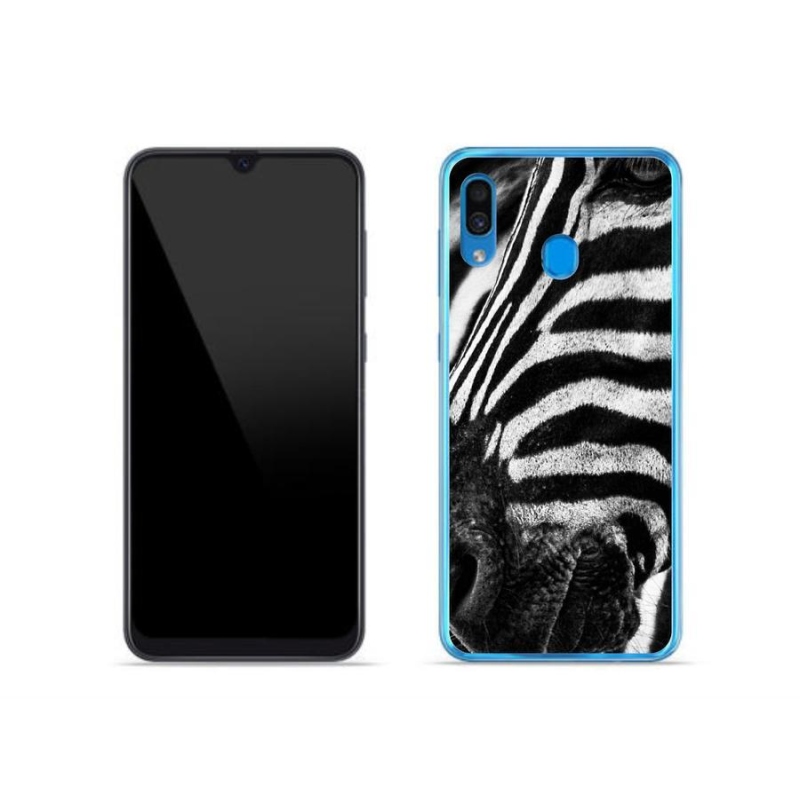 Zselés borítás mmCase Samsung Galaxy A30 készülékhez - zebra