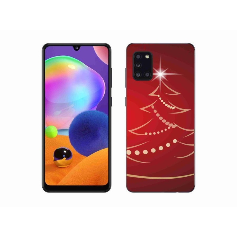Gél borítás mmCase Samsung Galaxy A31 készülékhez - karácsonyfa karikatúra