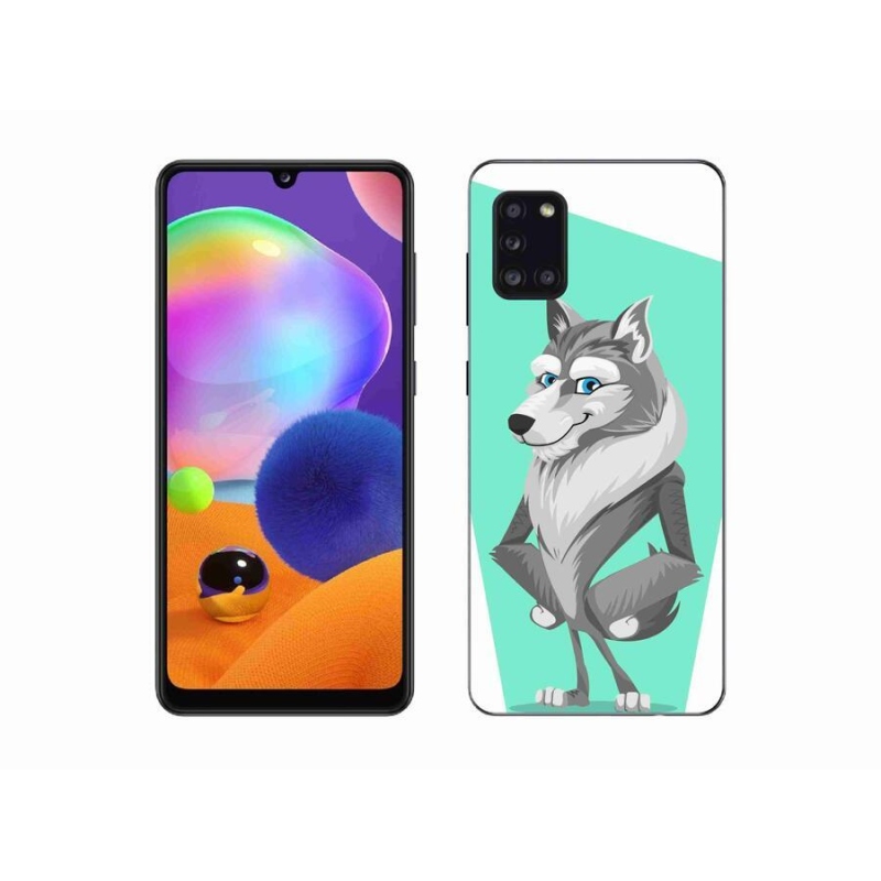 Zselés borítás mmCase Samsung Galaxy A31 készülékhez - rajzfilm farkas